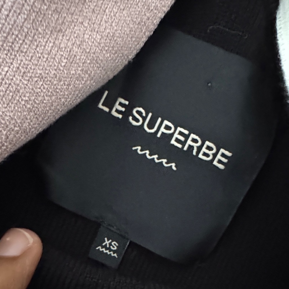 LE SUPERBE Drinks On You Cross-Strap Black, White & Blush Bodycon Dress XS - Picture 7 of 10